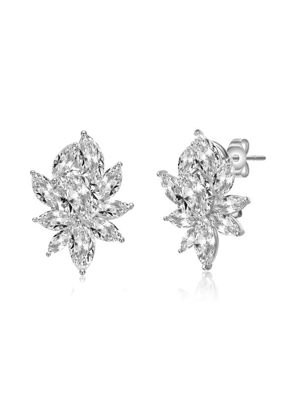 Серьги-гвоздики в форме цветка из стерлингового серебра с прозрачными кубическими цирконами Genevive, серебряный
Серьги-гвоздики в форме цветка из стерлингового серебра с прозрачными кубическими цирконами Genevive, серебряный