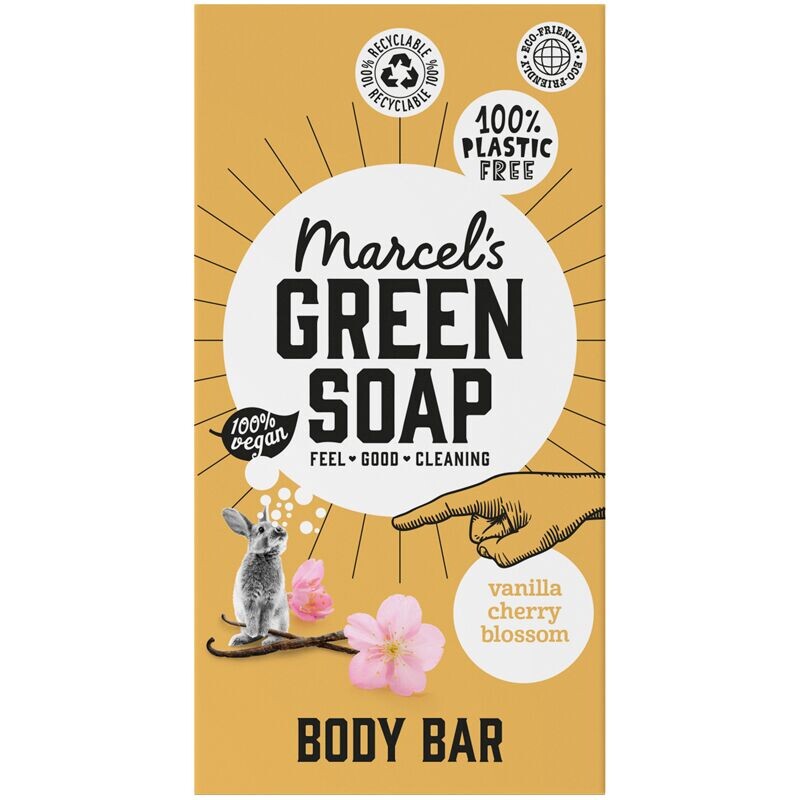 Твердый уход для душа с ванилью и вишневым цветом Marcel's Green Soap, 150 g
Твердый уход для душа с ванилью и вишневым цветом Marcel's Green Soap, 150 g