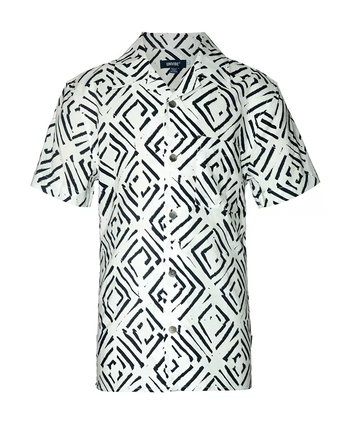 Рубашка с коротким рукавом Big Boys Battery в геометрическом принте Univibe, белый
Рубашка с коротким рукавом Big Boys Battery в геометрическом принте Univibe, белый