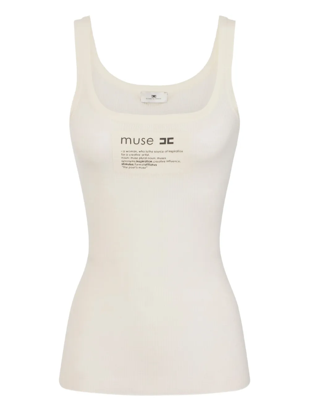 Топ в рубчик с логотипом Elisabetta Franchi, нейтральный
Топ в рубчик с логотипом Elisabetta Franchi, нейтральный