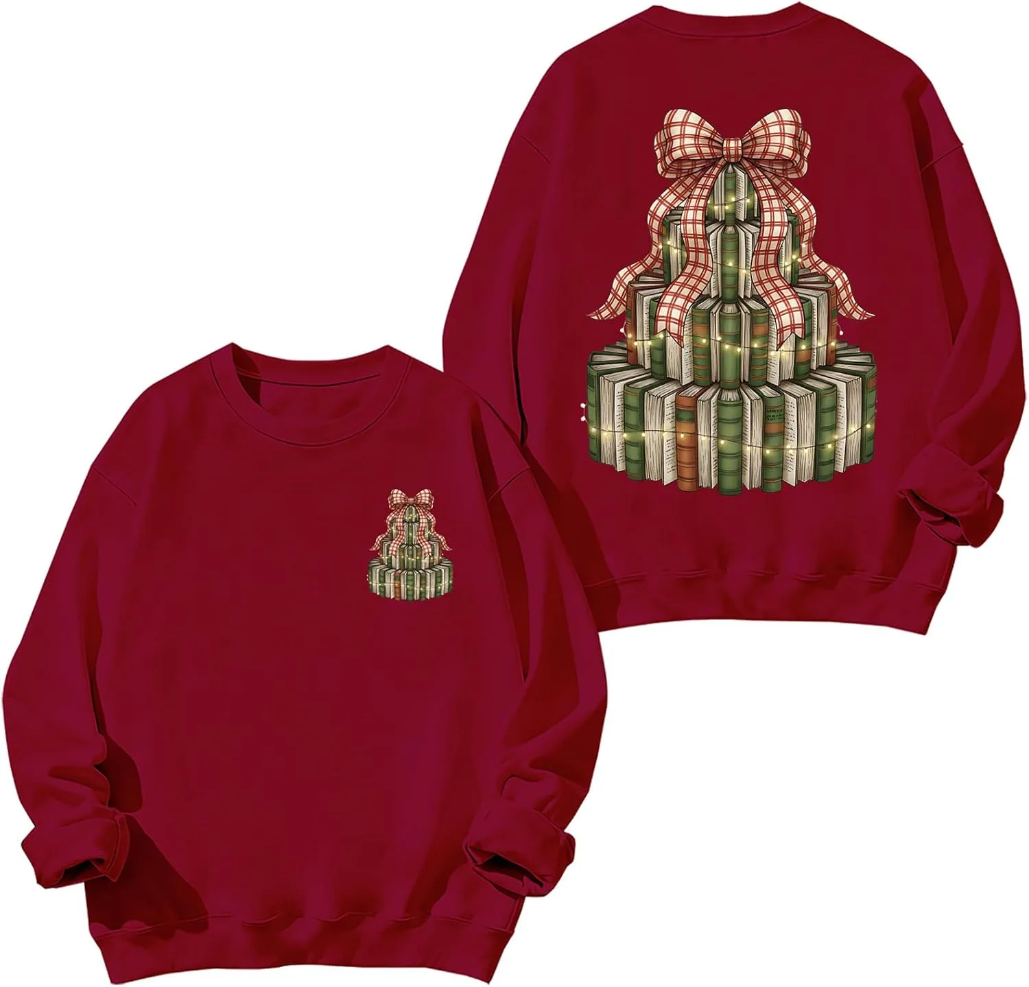 Свитшот с рождественской книжной елкой Yuisi Doxn
Свитшот с рождественской книжной елкой Yuisi Doxn