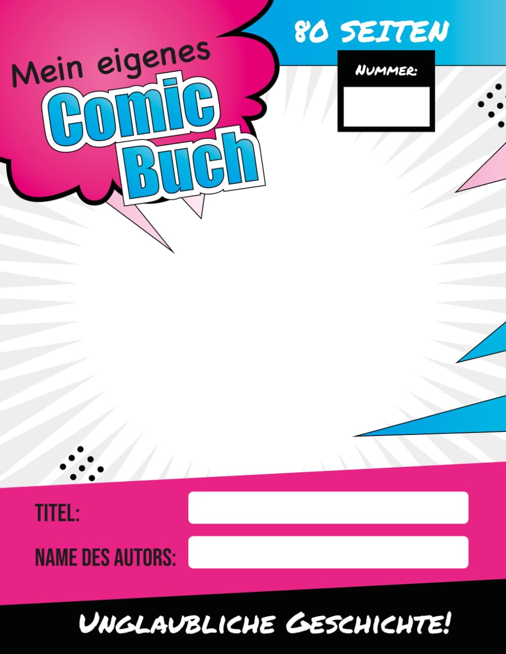 Blanko Comic-Buch Kreatives Ausmalbuch für Kinder für Zeichnen, Malen und Entfaltung der Fantasie Spaßige Comic-Abenteuer für kleine Künstler: Leere ... Malspaß bieten 1 (German Edition) (Independently published)
Blanko Comic-Buch Kreatives Ausmalbuch für Kinder für Zeichnen, Malen und Entfaltung der Fantasie Spaßige Comic-Abenteuer für kleine Künstler: Leere ... Malspaß bieten 1 (German Edition) (Independently published)