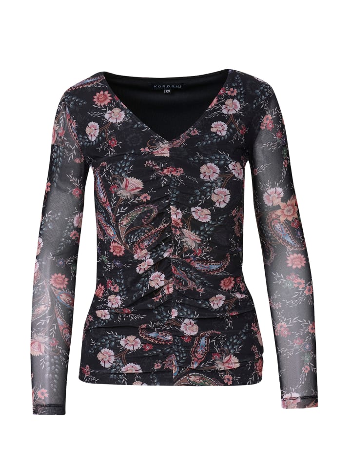 Женская футболка из тюля с длинными рукавами и ярким рисунком KOROSHI
Женская футболка из тюля с длинными рукавами и ярким рисунком KOROSHI