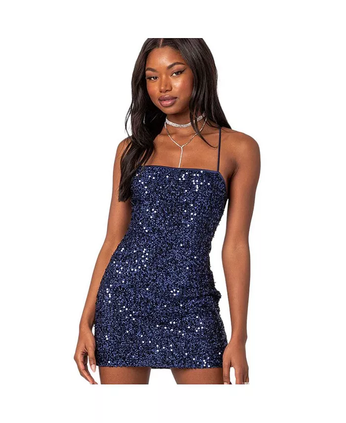 Женское мини-платье Kiara с бретелями и пайетками Edikted, синий
Женское мини-платье Kiara с бретелями и пайетками Edikted, синий