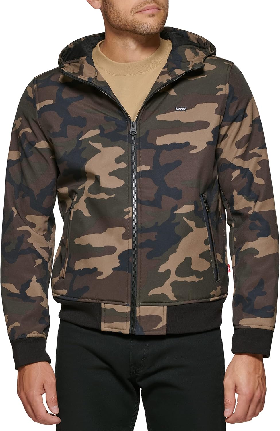 Мужская куртка-бомбер Levi's с капюшоном и водонепроницаемым покрытием Softshell, Camouflage
Мужская куртка-бомбер Levi's с капюшоном и водонепроницаемым покрытием Softshell, Camouflage