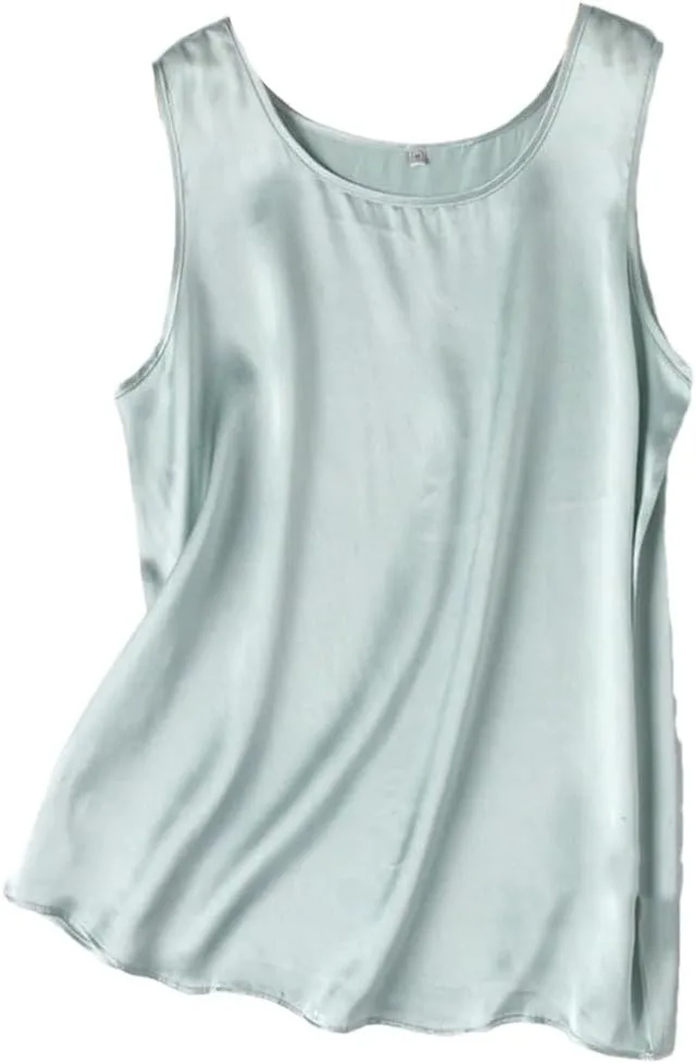 Женский безрукавный жилет из шелка Mulberry с круглым вырезом, легкий, однотонный, для летнего слоя
Женский безрукавный жилет из шелка Mulberry с круглым вырезом, легкий, однотонный, для летнего слоя
