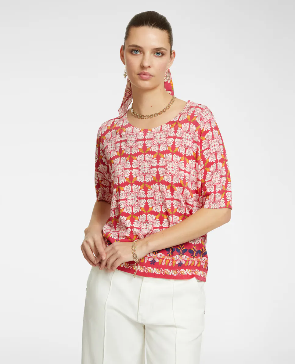 Женская легкая футболка с принтом Elena Miró, красный
Женская легкая футболка с принтом Elena Miró, красный