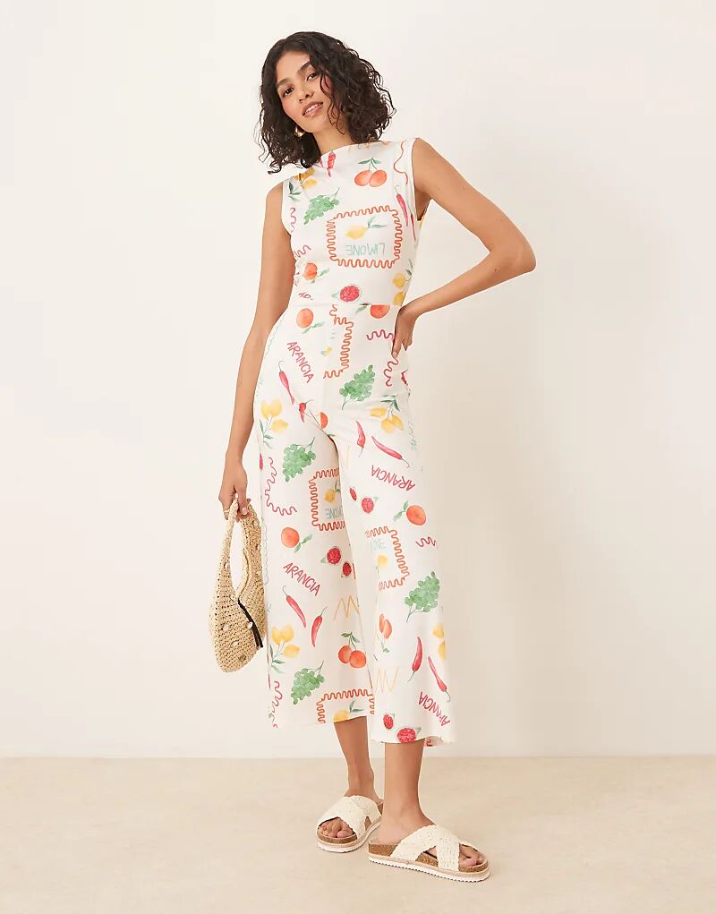 Комбинезон без рукавов с открытой спиной и вырезом-косой ASOS DESIGN с принтом открытки
Комбинезон без рукавов с открытой спиной и вырезом-косой ASOS DESIGN с принтом открытки