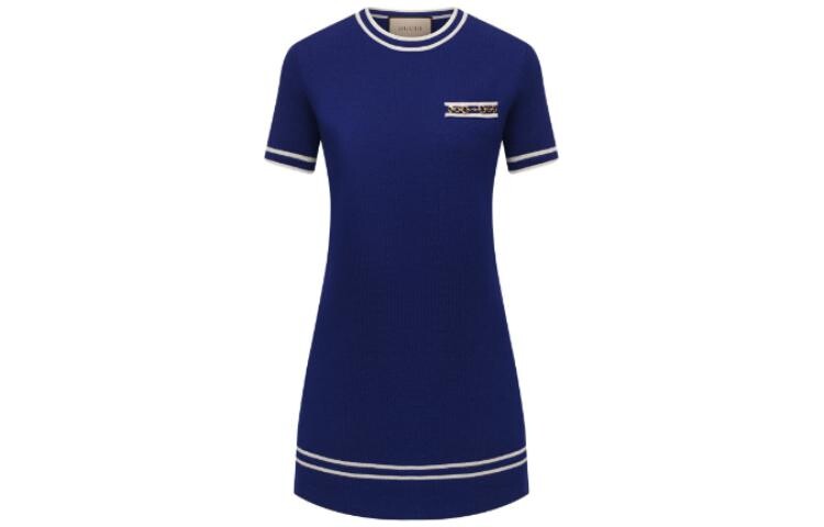 Платье с короткими рукавами женское синее Gucci
Платье с короткими рукавами женское синее Gucci