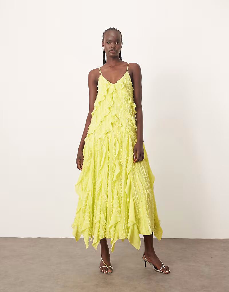 Платье-миди ARRANGE с текстурированными воланами цвета лайма
Платье-миди ARRANGE с текстурированными воланами цвета лайма