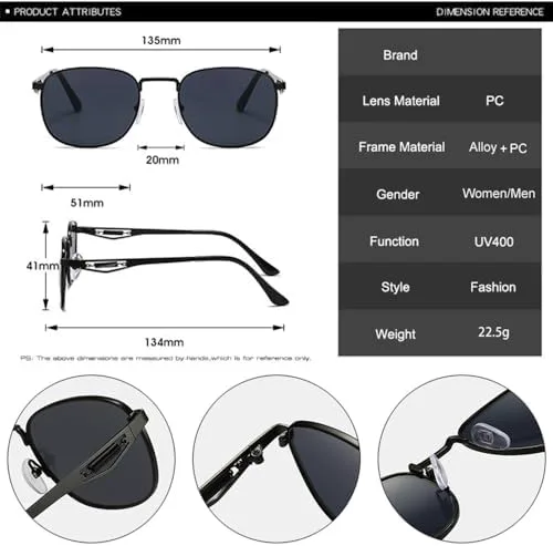 Женские металлические солнцезащитные очки 2027 года, ретро-градиентные, с защитой от УФ-излучения UV400, мужские панк-солнцезащитные очки MTZJH, Silver Blue Pink
Женские металлические солнцезащитные очки 2027 года, ретро-градиентные, с защитой от УФ-излучения UV400, мужские панк-солнцезащитные очки MTZJH, Silver Blue Pink