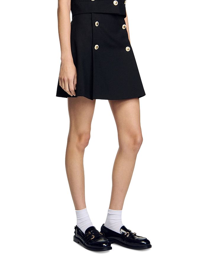 Короткая плиссированная юбка Sandro, черный
Короткая плиссированная юбка Sandro, черный