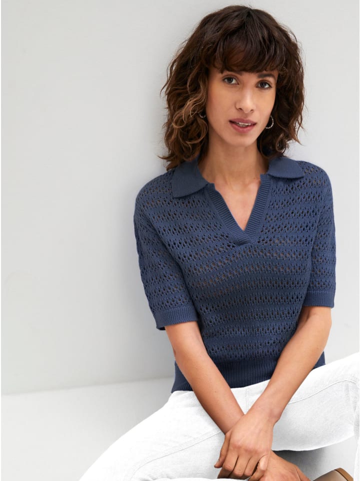 Свитер с короткими рукавами темно-синего цвета WITT WEIDEN
Свитер с короткими рукавами темно-синего цвета WITT WEIDEN