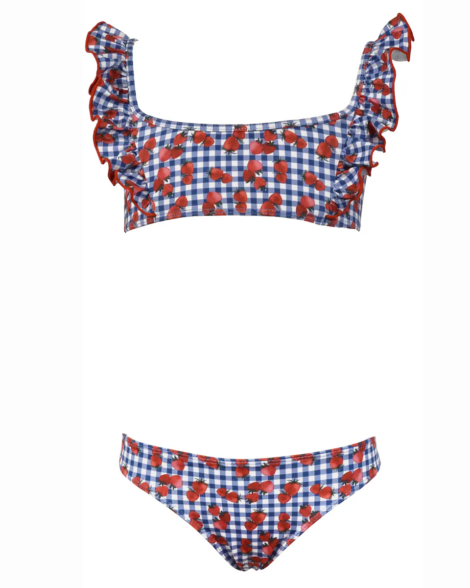 Женское бикини Тани в клетку с клубничным принтом Red Point, синий
Женское бикини Тани в клетку с клубничным принтом Red Point, синий