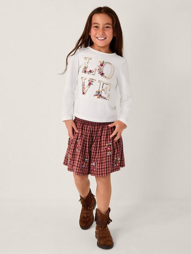 Детский комплект Love Top и юбка в клетку Monsoon, Ivory/Red
Детский комплект Love Top и юбка в клетку Monsoon, Ivory/Red