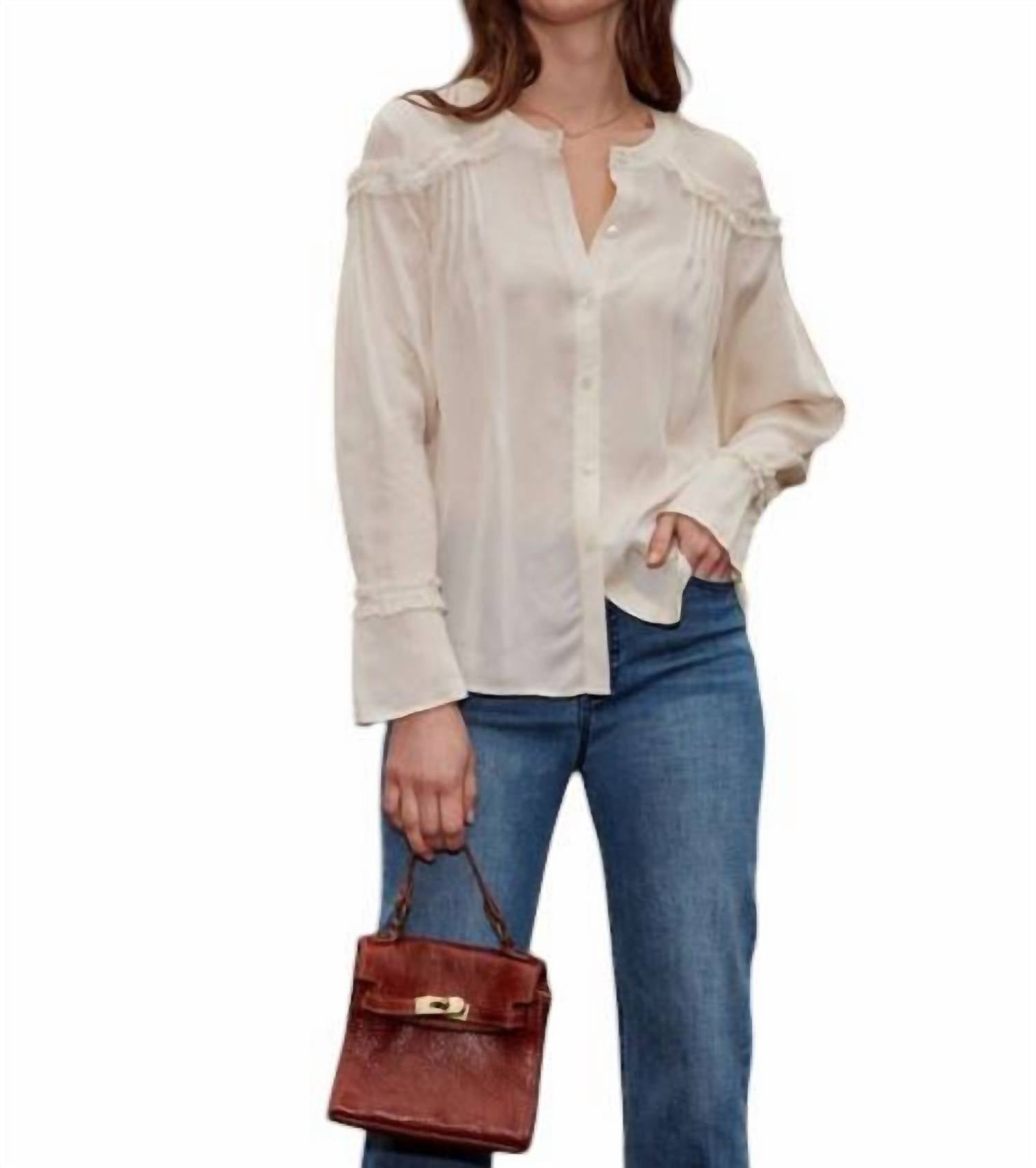 Блуза Hawn цвета слоновой кости Ecru
Блуза Hawn цвета слоновой кости Ecru