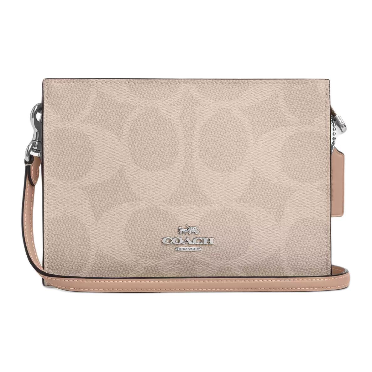 COACH Покрытый холст SignatureCanvas через плечо, маленькая женская сумка Silver & Sand & Taupe
COACH Покрытый холст SignatureCanvas через плечо, маленькая женская сумка Silver & Sand & Taupe