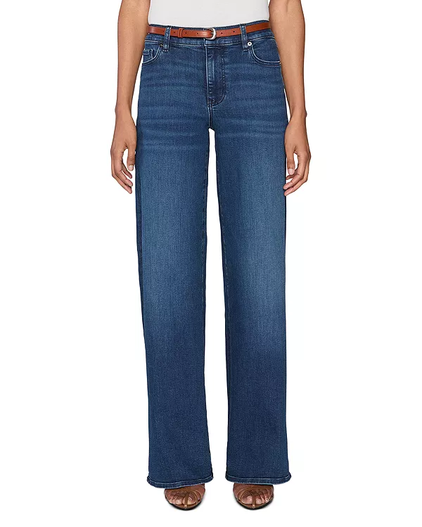 Узкие джинсы-палаццо с высокой посадкой и широкими штанинами Frame, синий
Узкие джинсы-палаццо с высокой посадкой и широкими штанинами Frame, синий