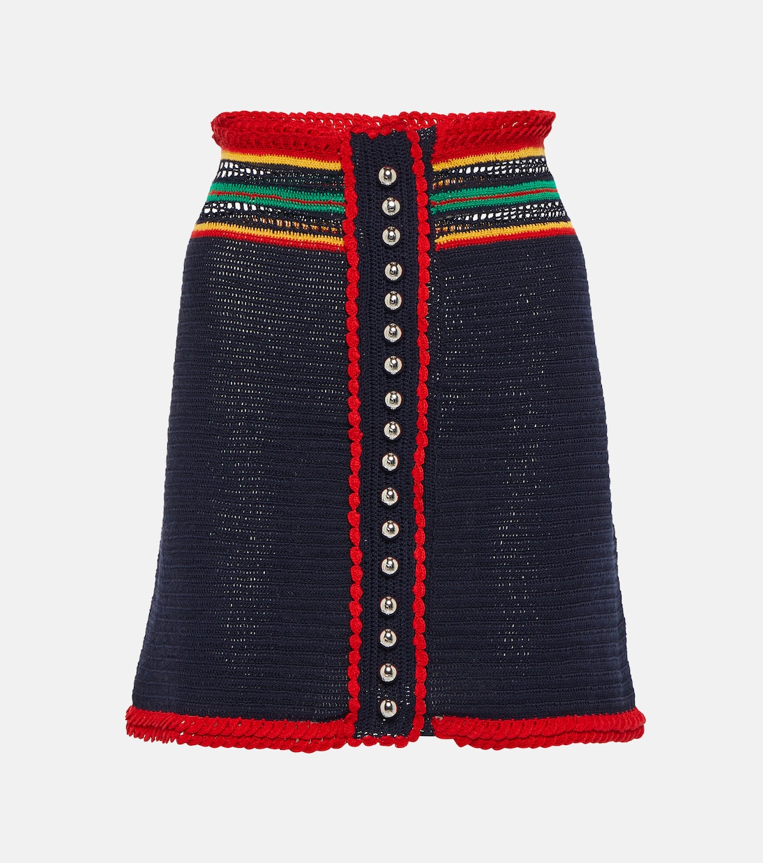 Мини-юбка крючком Rabanne, темно-синий 
Мини-юбка крючком Rabanne, темно-синий