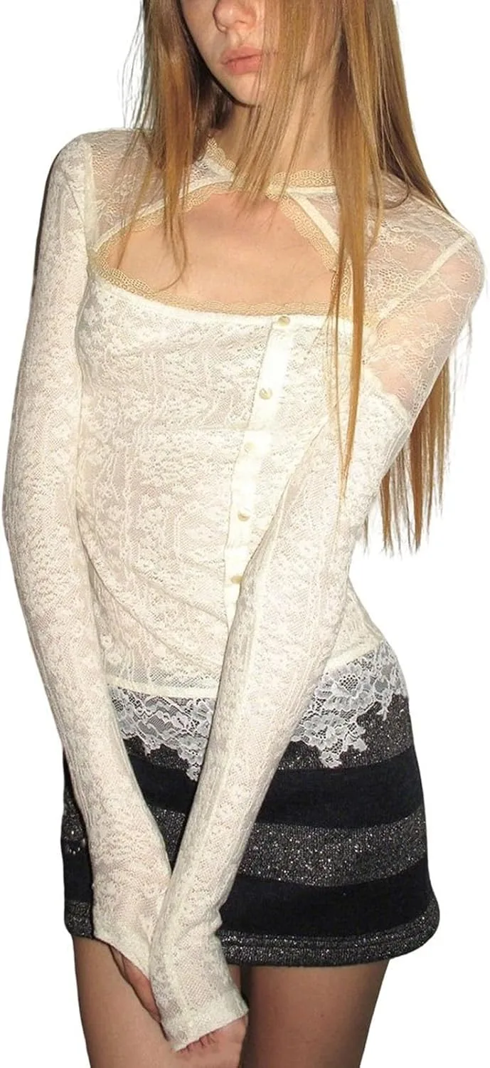 Женский топ с длинным рукавом и кружевом HGKPFGTF
Женский топ с длинным рукавом и кружевом HGKPFGTF