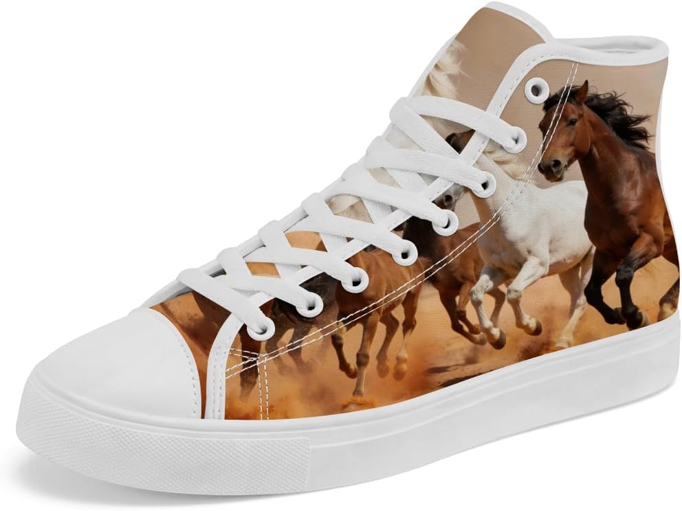 Высокие кеды из канвы с изображением лошади для женщин и мужчин, повседневные кроссовки на шнуровке Chebing, 615 Multicolor
Высокие кеды из канвы с изображением лошади для женщин и мужчин, повседневные кроссовки на шнуровке Chebing, 615 Multicolor