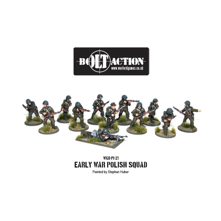 Начало войны - Пехотное отделение Войска Польского, Bolt Action - Polish - Early War (28mm)
Начало войны - Пехотное отделение Войска Польского, Bolt Action - Polish - Early War (28mm)