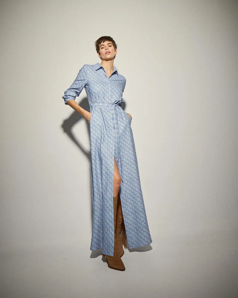 Длинное платье с рукавом реглан и узором раппорт Dolores Promesas, синий
Длинное платье с рукавом реглан и узором раппорт Dolores Promesas, синий