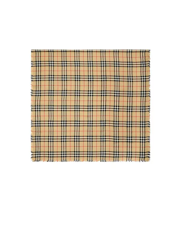 Шелковый шарф в клетку Burberry, бежевый
Шелковый шарф в клетку Burberry, бежевый