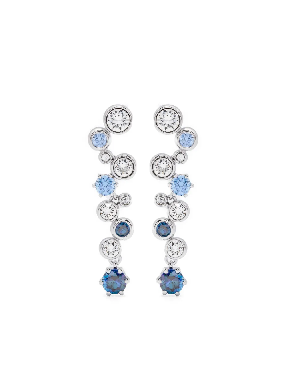 Серьги-подвески Constella Swarovski, серебяный 
Серьги-подвески Constella Swarovski, серебяный