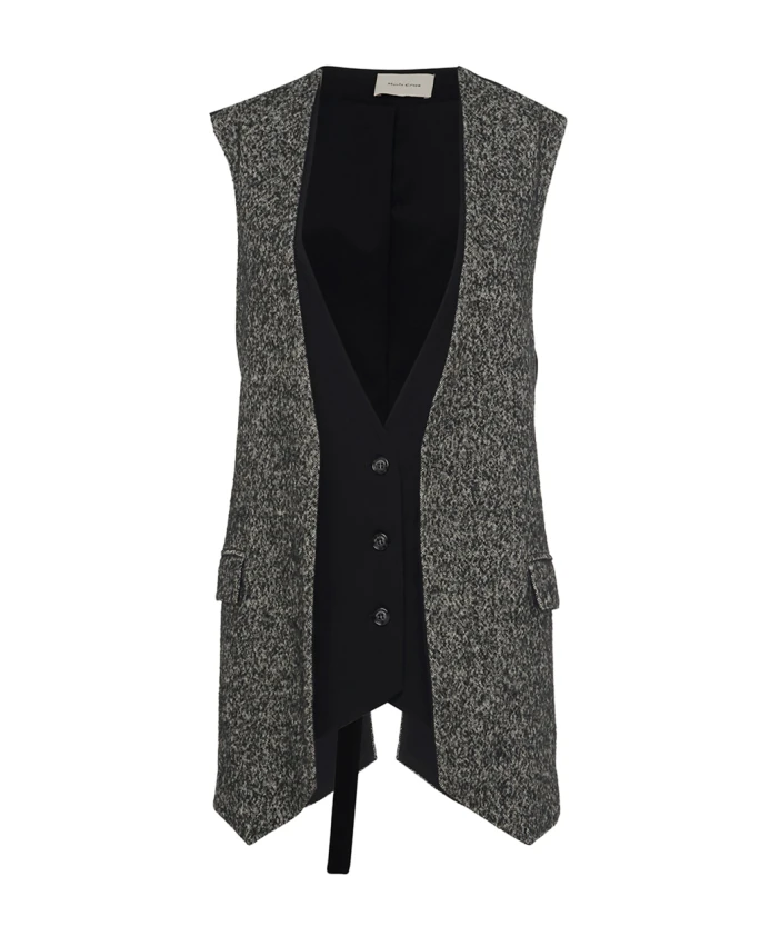 Двухцветный жилет от костюма Manila Grace, черный
Двухцветный жилет от костюма Manila Grace, черный