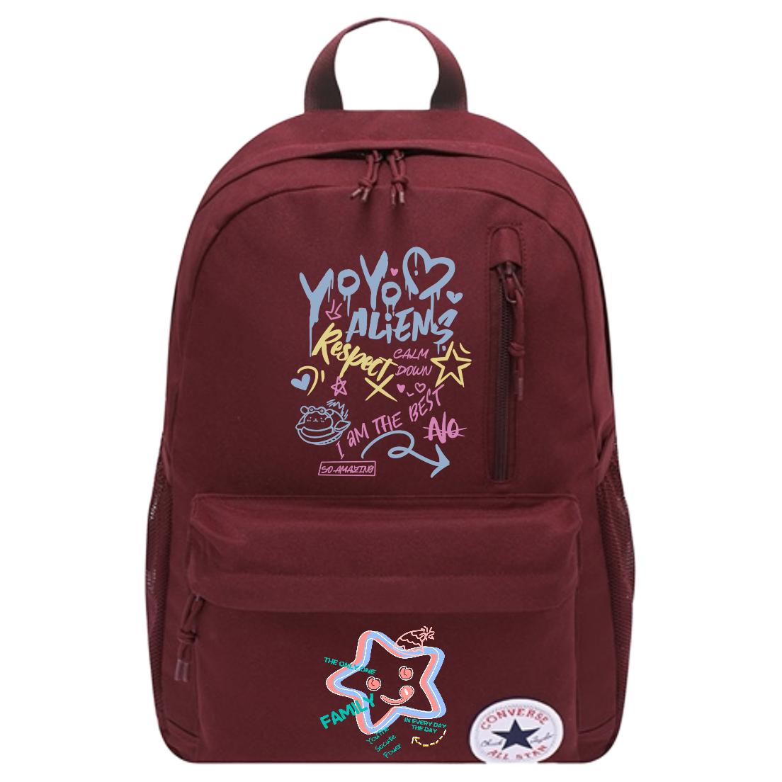 Converse Полиэстеровый рюкзак средний размер унисекс портвейново-красный, Letter Graffiti
Converse Полиэстеровый рюкзак средний размер унисекс портвейново-красный, Letter Graffiti