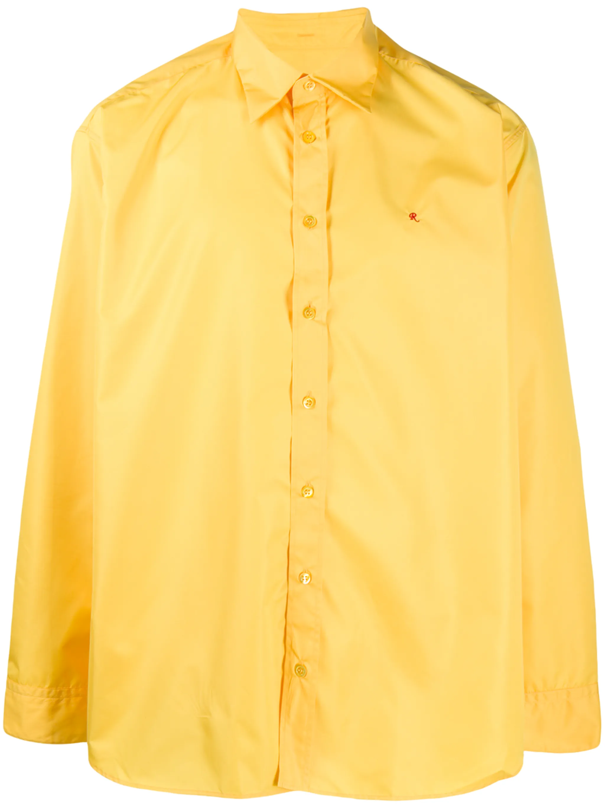 Рубашка на пуговицах с вышитым логотипом Raf Simons, желтый
Рубашка на пуговицах с вышитым логотипом Raf Simons, желтый