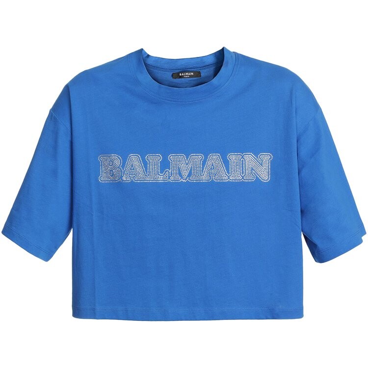 Футболка Balmain Cropped Rhinestone T-Shirt, синий
Футболка Balmain Cropped Rhinestone T-Shirt, синий