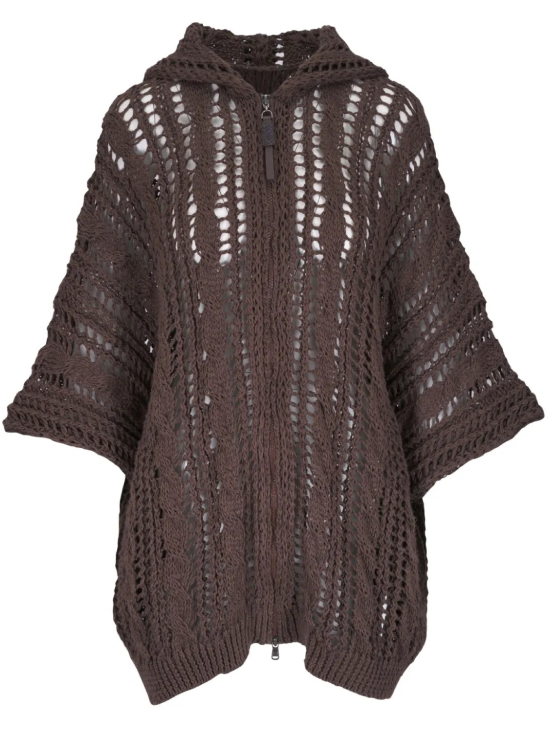 Brunello Cucinelli кардиган рыхлой вязки, коричневый 
Brunello Cucinelli кардиган рыхлой вязки, коричневый