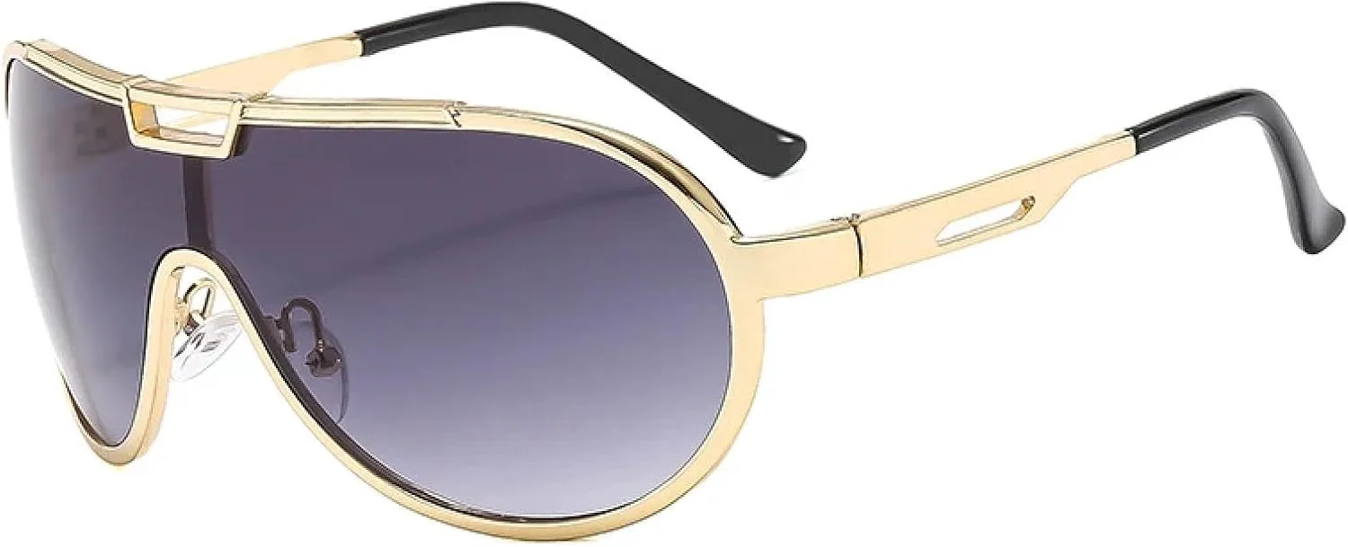 Цельные солнцезащитные очки для женщин и мужчин, модные, роскошные, для активного отдыха и спорта, с защитой от УФ-излучения UV400 TKKTLLT, Gold Gradient Gray
Цельные солнцезащитные очки для женщин и мужчин, модные, роскошные, для активного отдыха и спорта, с защитой от УФ-излучения UV400 TKKTLLT, Gold Gradient Gray