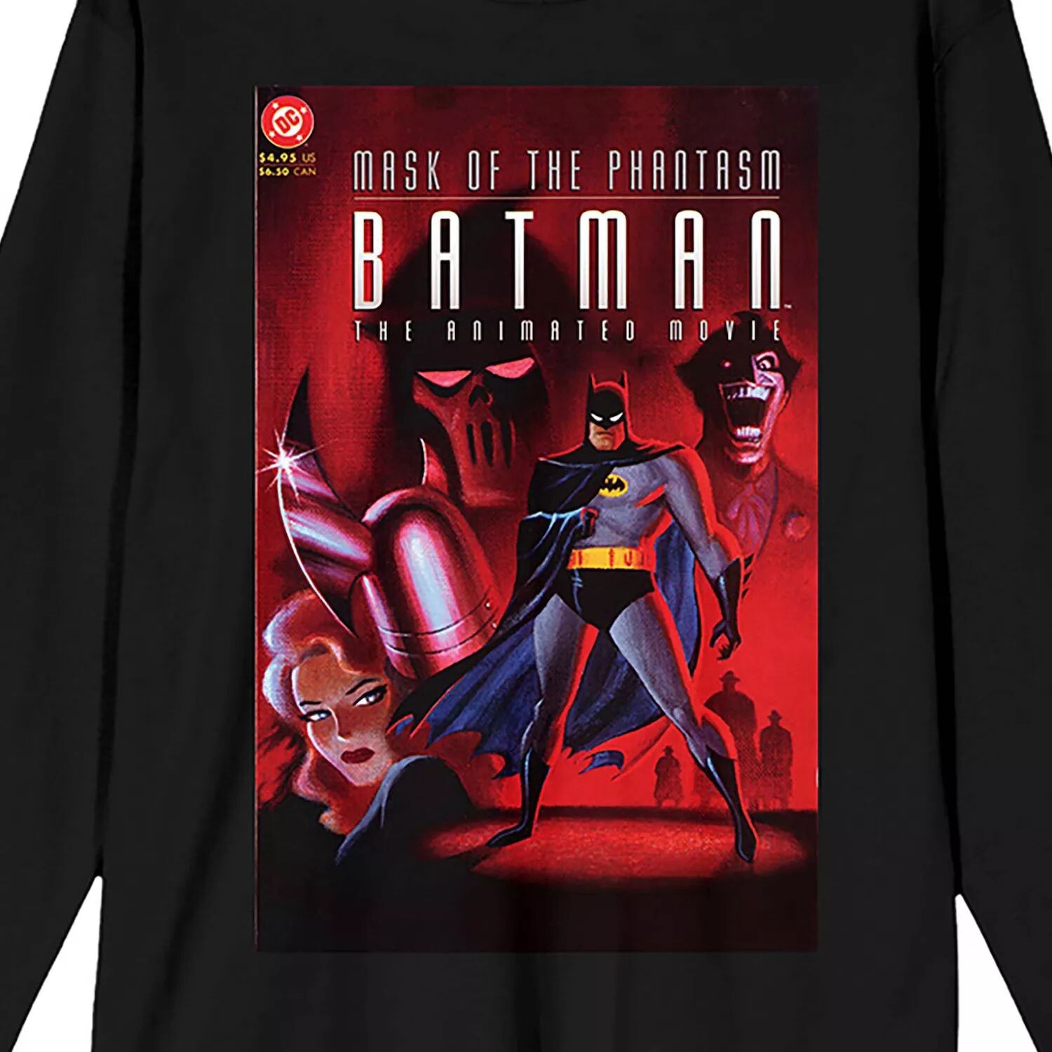 Мужская футболка с длинными рукавами и маской Бэтмена Phantasm Licensed Character
Мужская футболка с длинными рукавами и маской Бэтмена Phantasm Licensed Character