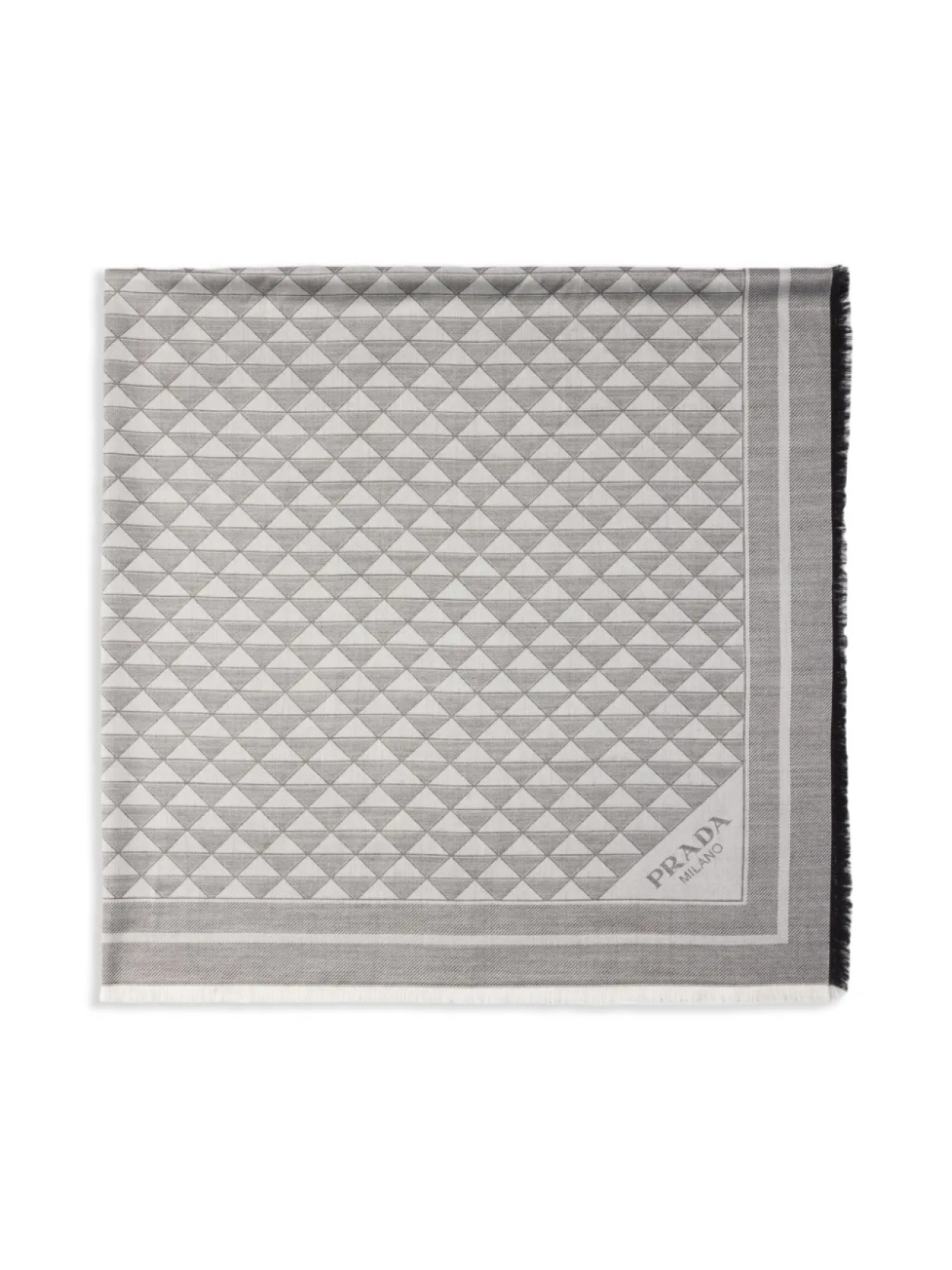 Prada шаль из смеси шерсти и шелка, черный 
Prada шаль из смеси шерсти и шелка, черный