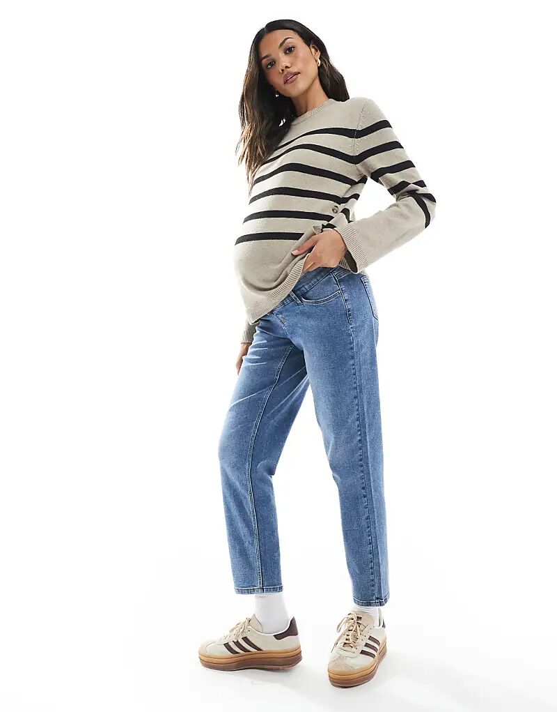 Джинсы Mamalicious Maternity прямого кроя с мягкой резинкой на животе, средне-синего цвета
Джинсы Mamalicious Maternity прямого кроя с мягкой резинкой на животе, средне-синего цвета