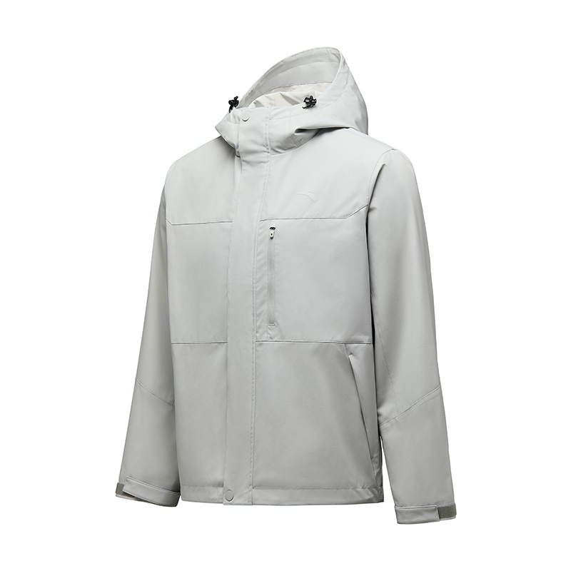 ANTA Дышащее быстросохнущее пальто с капюшоном для мужчин на весну и осень, Light Gray 
ANTA Дышащее быстросохнущее пальто с капюшоном для мужчин на весну и осень, Light Gray