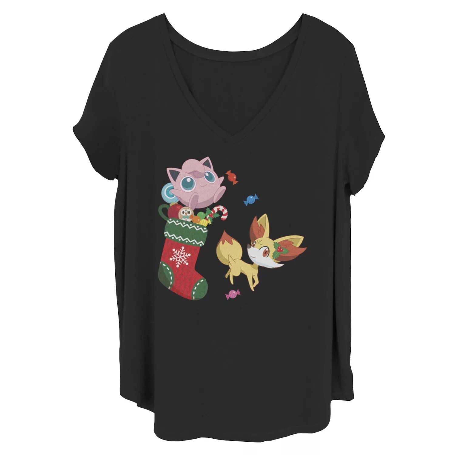 Рождественский чулок с изображением покемонов для юниоров, футболка с рисунком Jigglypuff & Fennekin Licensed Character
Рождественский чулок с изображением покемонов для юниоров, футболка с рисунком Jigglypuff & Fennekin Licensed Character