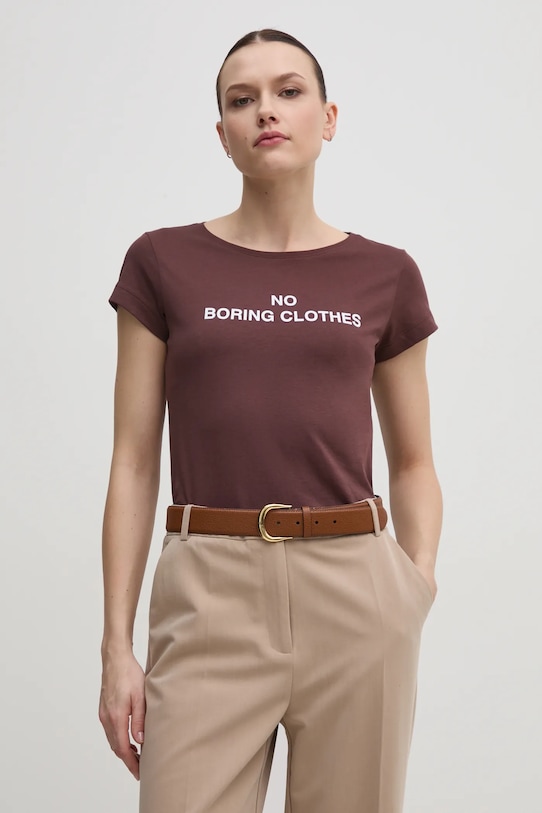 Хлопковая футболка Sisley, коричневый
Хлопковая футболка Sisley, коричневый