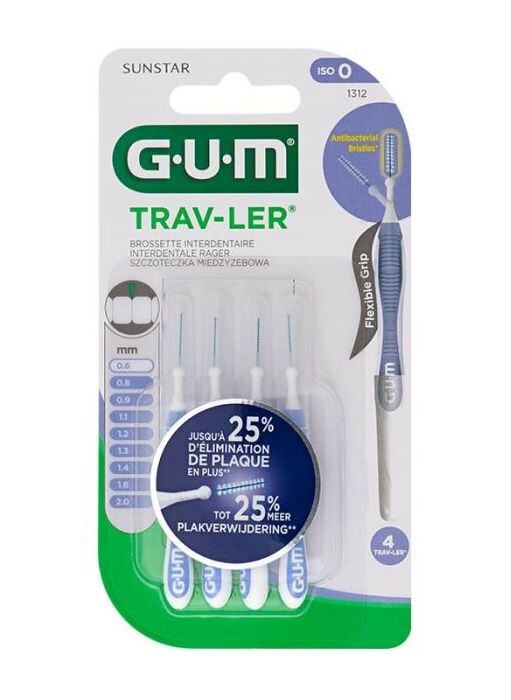 Gum Trav-Ler 0,6mm межзубные ершики, 4 шт.
Gum Trav-Ler 0,6mm межзубные ершики, 4 шт.