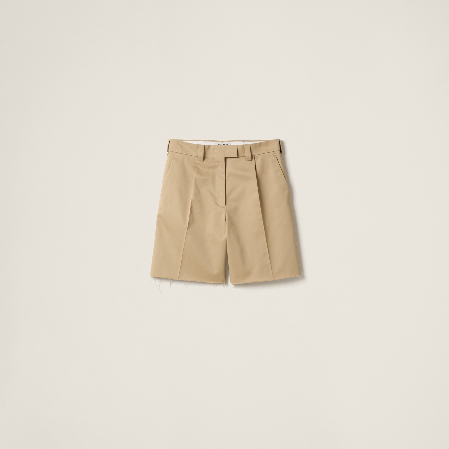 Бермуда из хлопкового твила MIU MIU, шнур
Бермуда из хлопкового твила MIU MIU, шнур