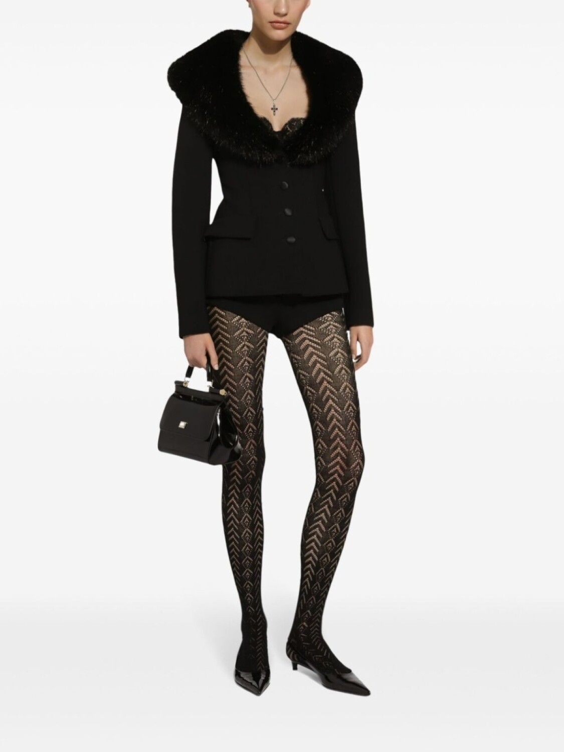 Dolce & Gabbana куртка с воротником из искусственного меха, черный
Dolce & Gabbana куртка с воротником из искусственного меха, черный