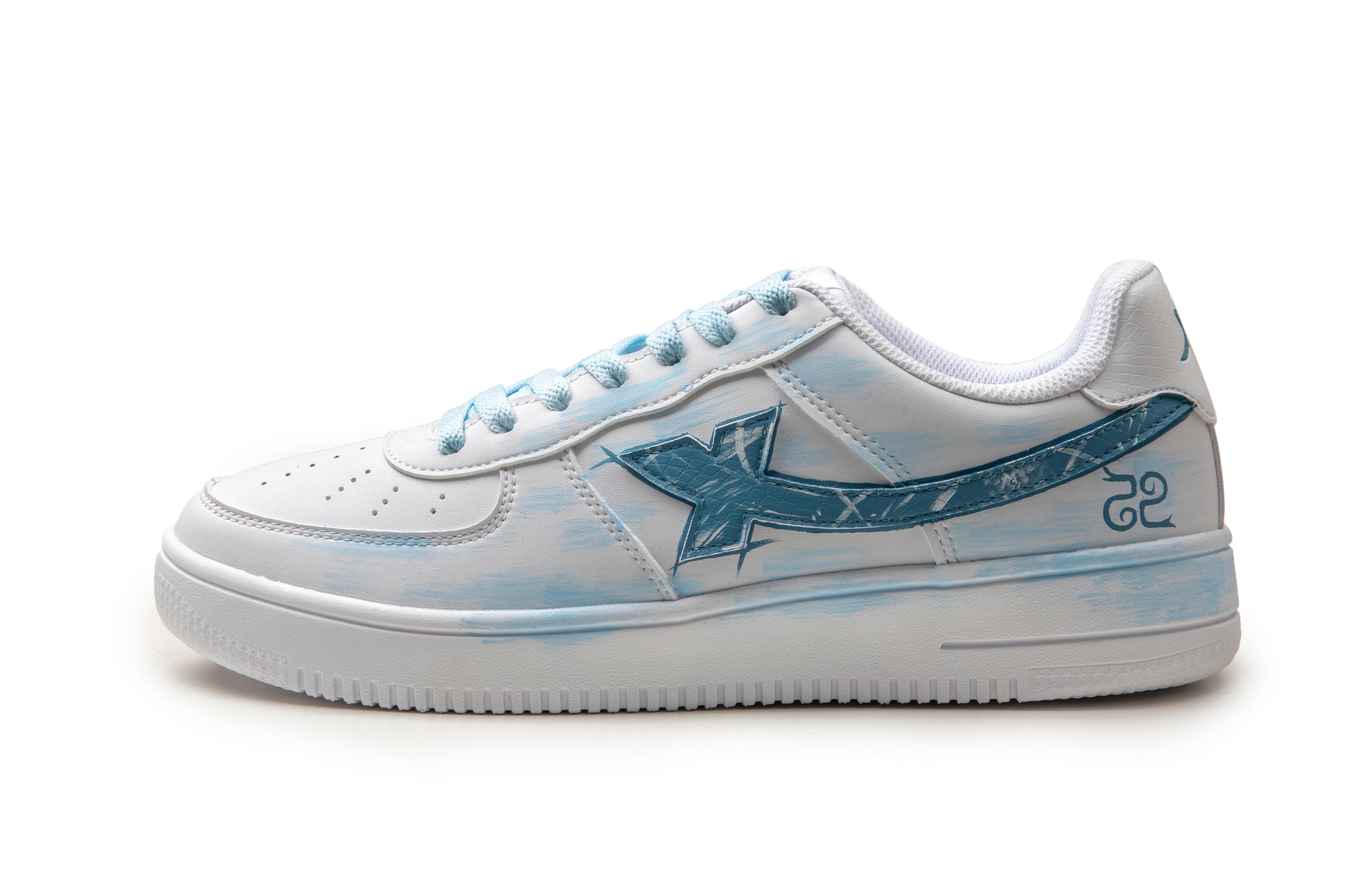 XTEP Кроссовки Air Force One для скейтбординга с низким верхом, амортизирующие и износостойкие, мужские, сине-белые 
XTEP Кроссовки Air Force One для скейтбординга с низким верхом, амортизирующие и износостойкие, мужские, сине-белые