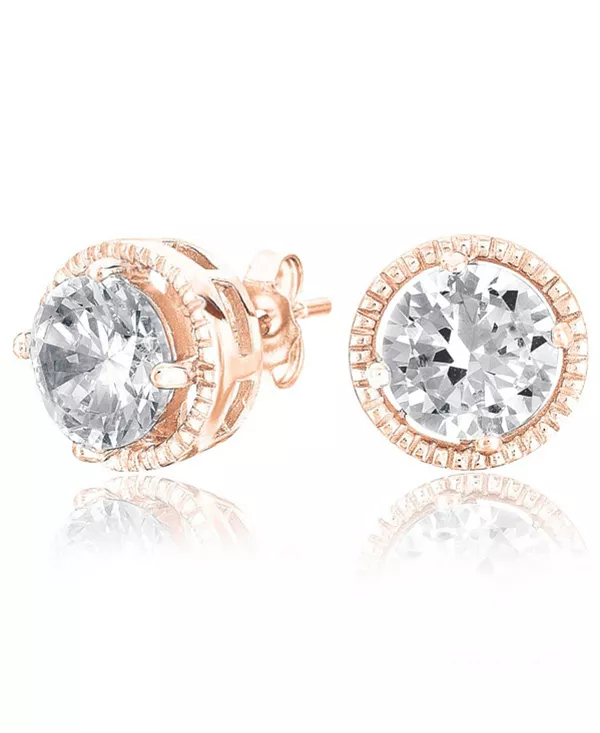 Круглые серьги из стерлингового серебра с кубическим цирконием Genevive, pink
Круглые серьги из стерлингового серебра с кубическим цирконием Genevive, pink