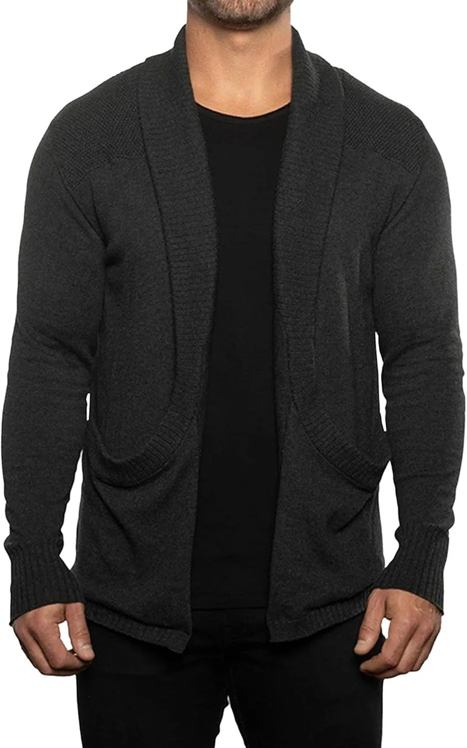 Мужской кардиган из хлопка с воротником-шалью на молнии
Мужской кардиган из хлопка с воротником-шалью на молнии