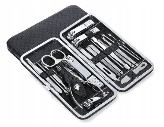 Набор инструментов для маникюра и педикюра, 19 предметов, черный футляр, inna
Набор инструментов для маникюра и педикюра, 19 предметов, черный футляр, inna