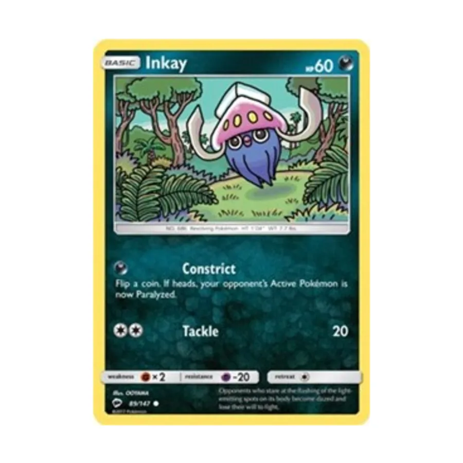 CCG Инкей (C) #89, Pokemon - Sun & Moon - Burning Shadows - Singles
CCG Инкей (C) #89, Pokemon - Sun & Moon - Burning Shadows - Singles