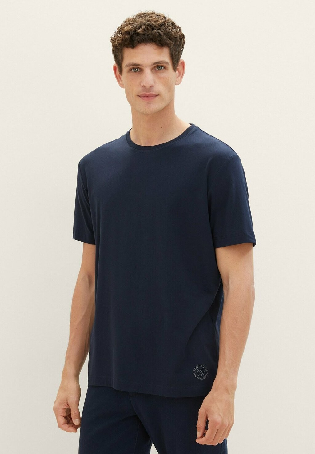 Базовая футболка 2 PACK TOM TAILOR, темно-синий 
Базовая футболка 2 PACK TOM TAILOR, темно-синий